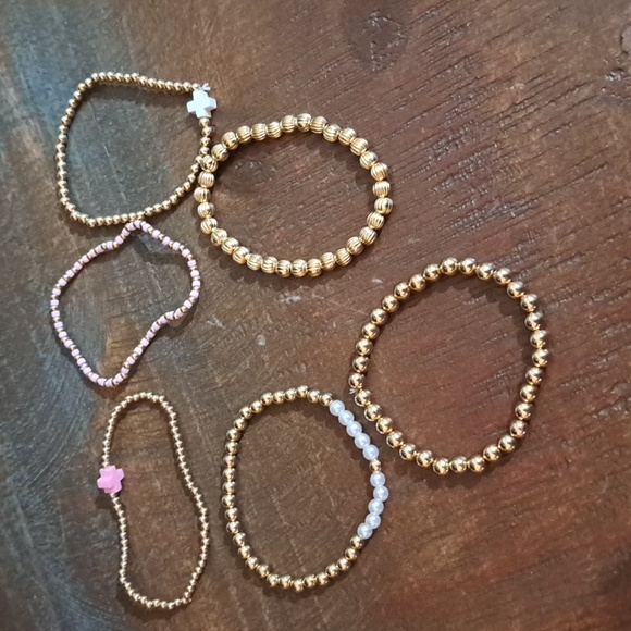 Gold and Silver Beaded Bracelet Set - Picture 8 of 12